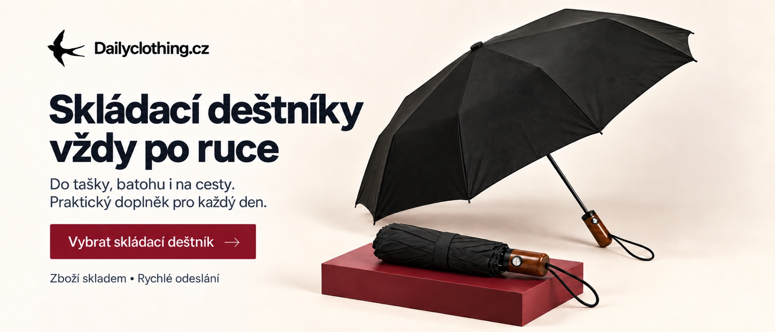 Skládací deštníky vždy po ruce. Do tašky, batohu i na cesty. Vybrat skládací deštník.