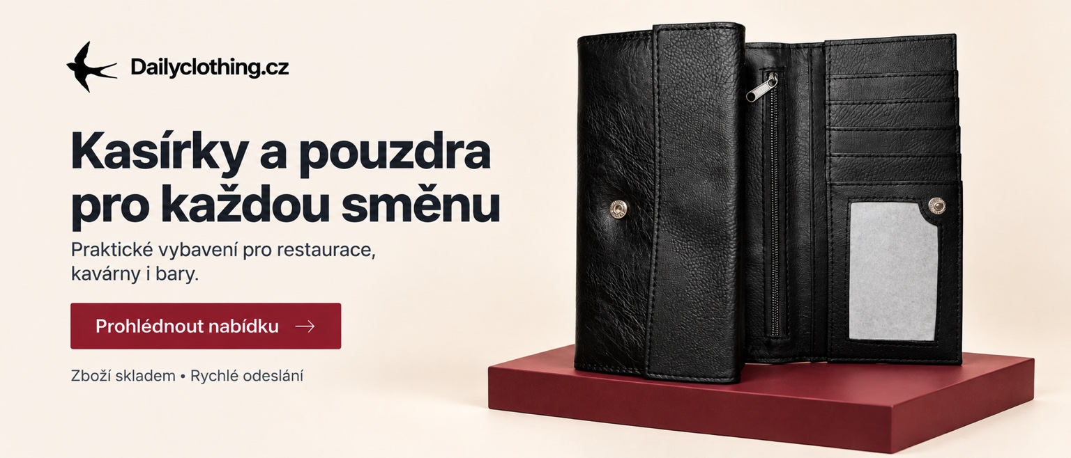 Kasírky a pouzdra pro každou směnu. Praktické vybavení pro restaurace, kavárny i bary. Prohlédnout nabídku.