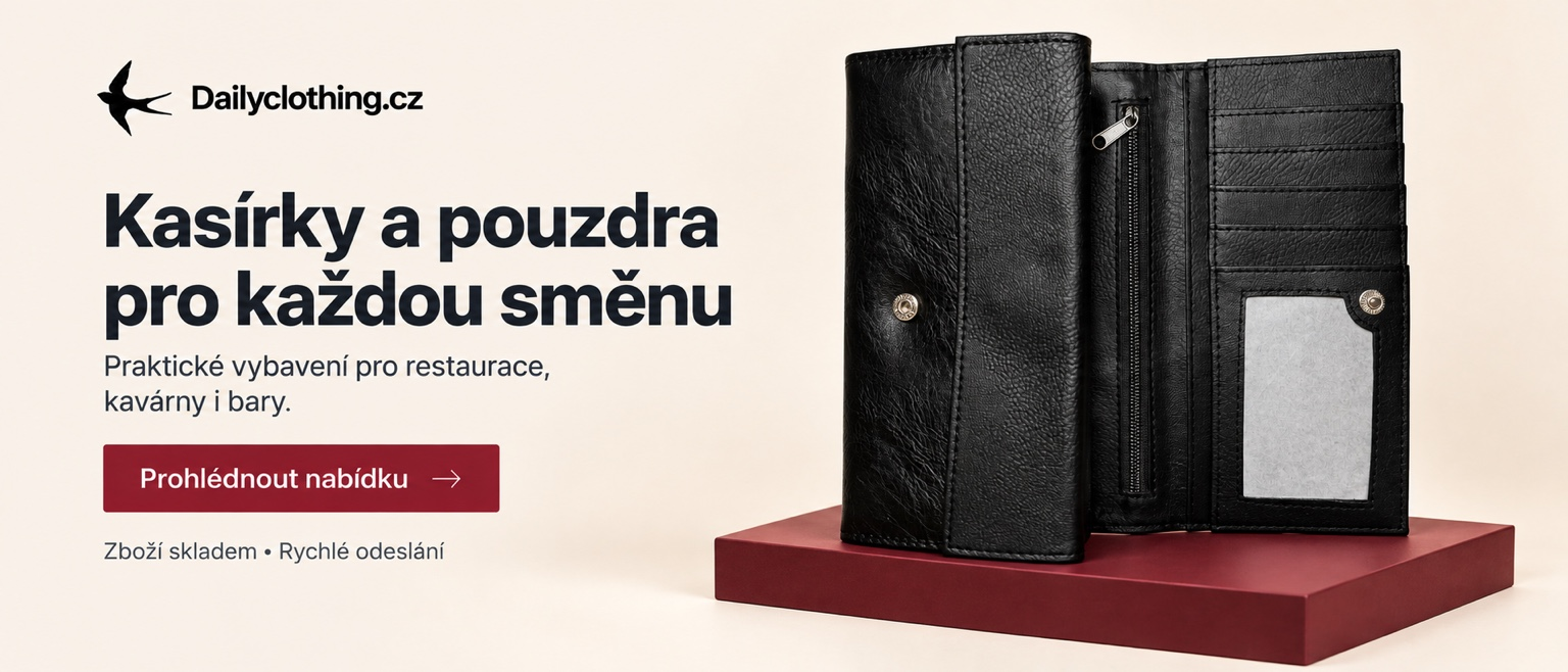 Kasírky a pouzdra pro každou směnu. Praktické vybavení pro restaurace, kavárny i bary. Prohlédnout nabídku.