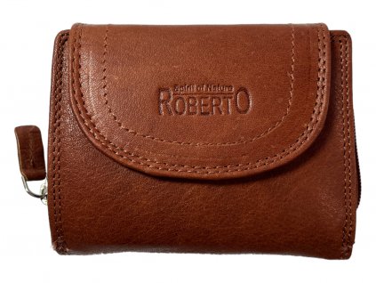 Dámská kožená peněženka Roberto - hnědá 2499