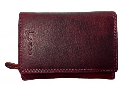 Kvalitní kožená peněženka Pedro - červená 458