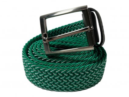 Pletený elastický pásek - zelená 5624/ZB