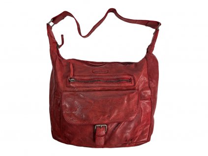 Dámská kožená kabelka Green Valley - červená 20430