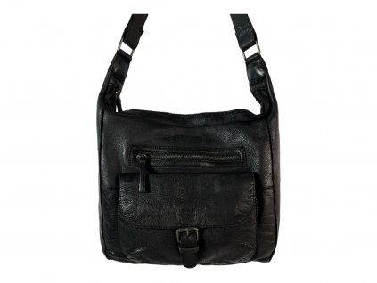 Dámská kožená kabelka Green Valley - černá 20430