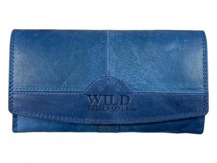 Dámská kožená peněženka Wild - modrá 3018