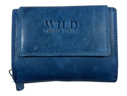 Dámská kožená peněženka Wild - modrá 3019