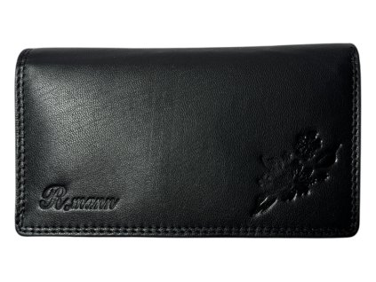 Dámská kožená peněženka - černá 689