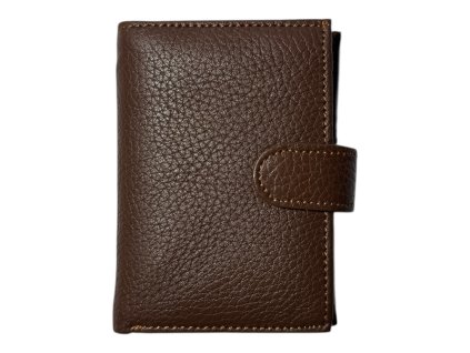 Kožená peněženka na karty - hnědá 691