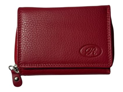 Dámská kožená peněženka - červená 205