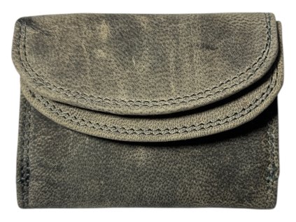 Malá kožená peněženka Roberto -  šedá OMA-6