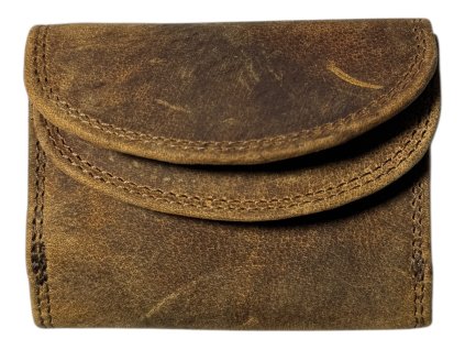 Malá kožená peněženka Roberto -  hnědá OMA-6