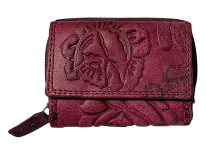 Malá kožená peněženka Roberto -  růžová OMA-7