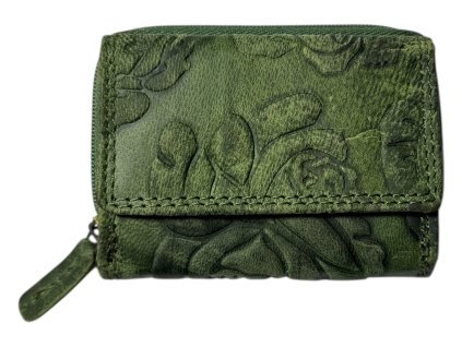 Malá kožená peněženka Roberto - zelená OMA-7