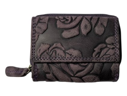 Malá kožená peněženka Roberto - fialová OMA-6
