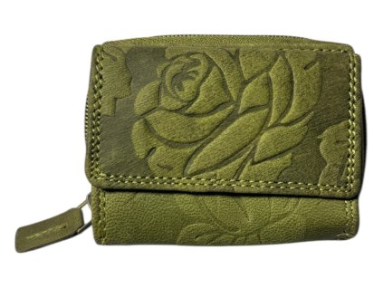 Malá kožená peněženka Roberto - světle zelená OMA-7