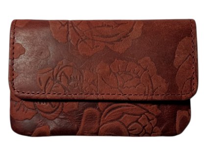 Kožená peněženka na mince Lozano - červená FLR-1