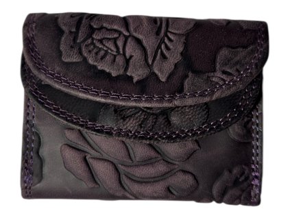 Malá kožená peněženka Roberto - fialová OMA-8