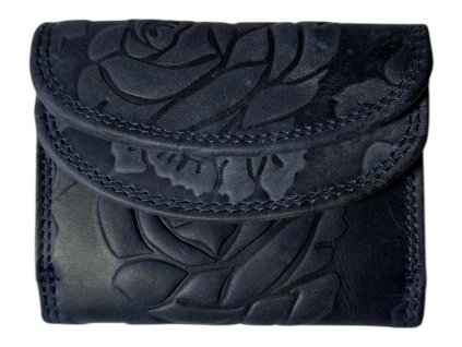 Malá kožená peněženka Roberto - modrá OMA-8