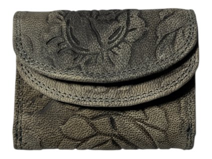 Malá kožená peněženka Roberto - šedá OMA-8