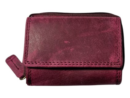 Malá kožená peněženka Roberto -  růžová OMA-9