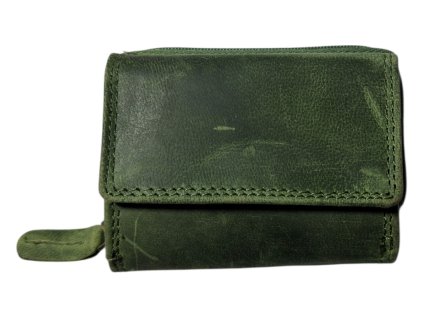 Malá kožená peněženka Roberto - tmavě zelená OMA-9