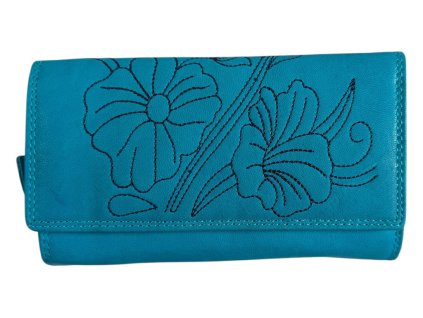 Dámská kožená peněženka Wild - světle modrá 2016