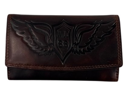 Kožená peněženka Wild - tmavě hnědá SR15977