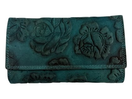 Dámská kožená peněženka Wild - tyrkysová 2089