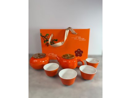 Oranžový čajový set 188
