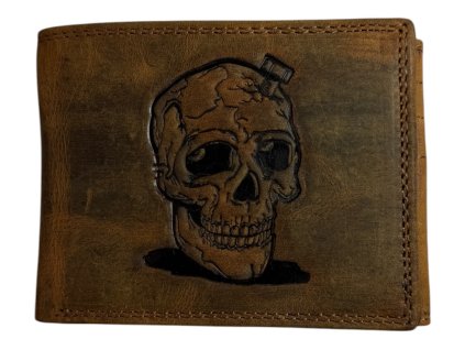 Kožená peněženka Roberto - lebka 104