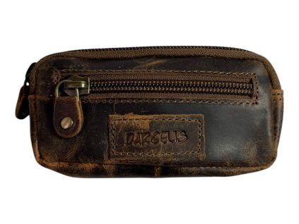 Kožená peněženka na mince Dargelis - hnědá X3MH