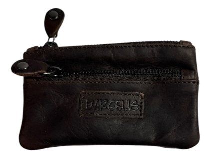 Kožená peněženka na mince Dargelis - černá X3