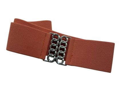 Dámský elastický pásek - oranžová 67019