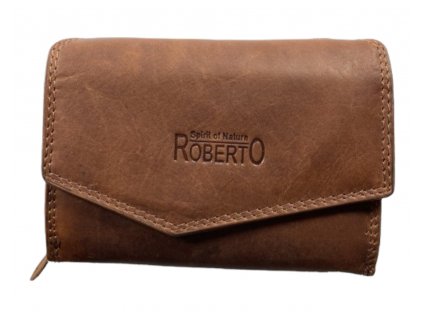 Dámská kožená peněženka - hnědá 2822