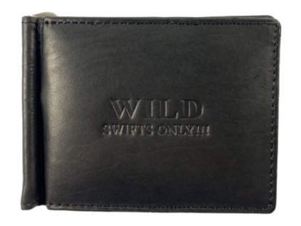 Kožená dolarovka peněženka - černá 3197