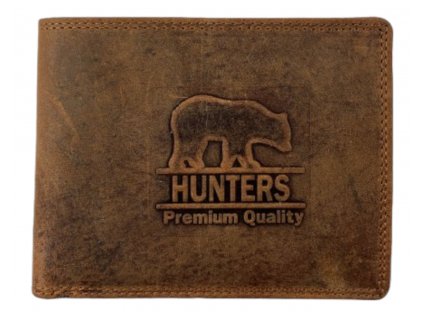 Kožená peněženka Hunters - hnědá 3245/2