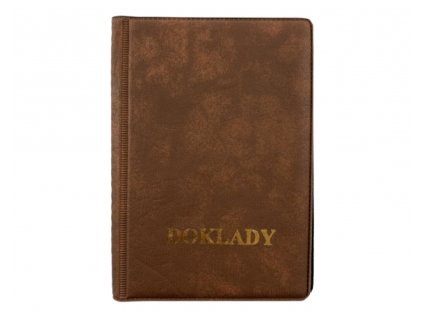 Kožená dokladovka - hnědá 3335