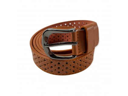 5914 damsky pasek derovany hnedy
