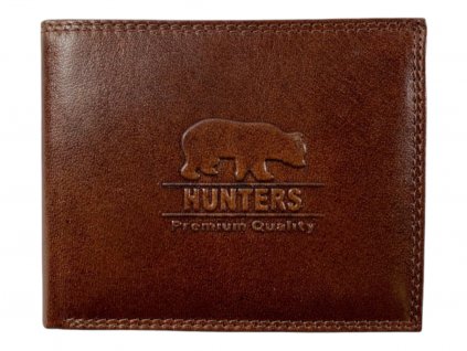 Hunters kožená peněženka - hnědá KHT333