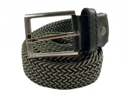 Pletený elastický pásek - zelená 5622/ZB