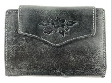 Dámská kožená peněženka - černá DL17