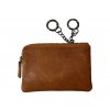 Kožená peněženka na mince - hnědá 1190