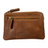 Kožená peněženka na mince - hnědá 1190