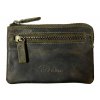 Kožená peněženka na mince - zelená 1190