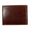 Kožená peněženka s motorkou - hnědá 1501