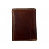 Kožená peněženka s motivem rybáře - hnědá 8764
