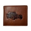 Celokožená peněženka s autem - hnědá 7909
