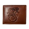 Celokožená peněženka s hadem - hnědá 7909/1