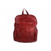 Dámský kožený batoh Green Valley - červený 20429