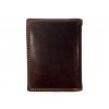 Kožená peněženka se štikou - tmavě hnědá JC69